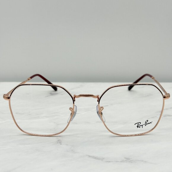 Ray Ban Eyeglasses Frames RB3694V 3094 Rose Gold Hexagonal RX 53-20-140 w/ Case - Picture 3 of 15